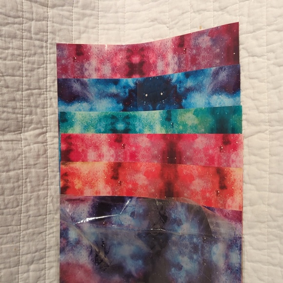 6x assorted galaxy vinyl heat transfer papers - Picture 2 of 2